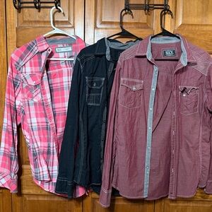 (3) Men's BKE Casual Dress Shirts - Standard Fit